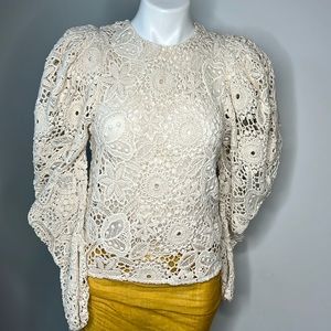 Stunning crochet Magali Pascal French Cream Top size XS